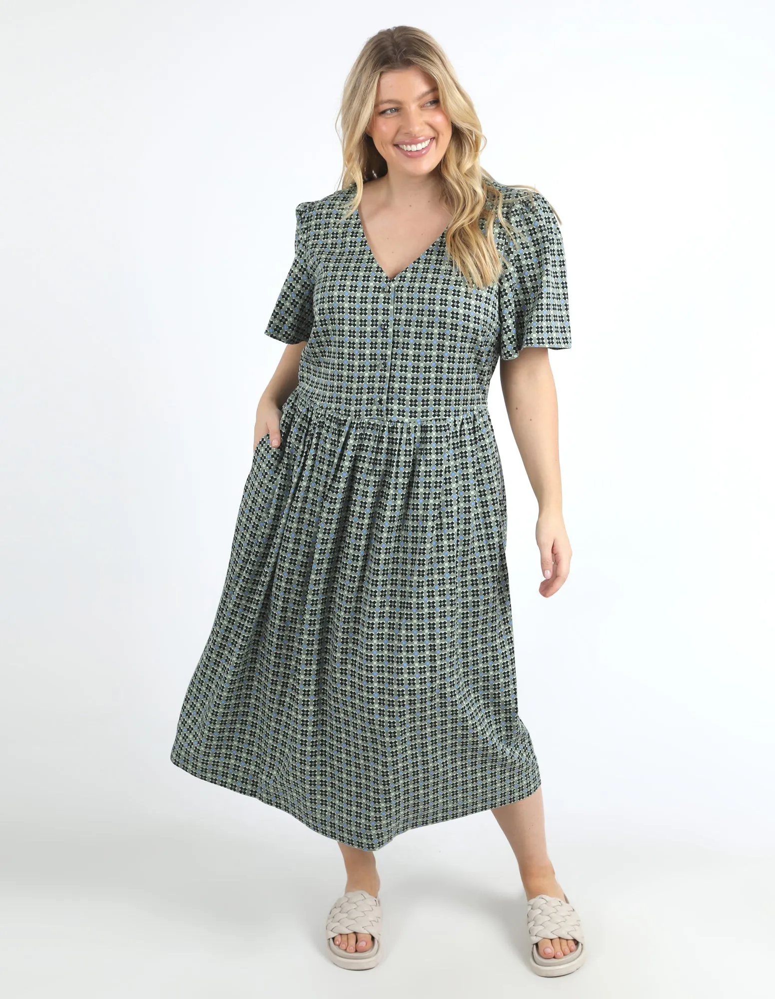 Tile Geo Dress Tile Geo Print