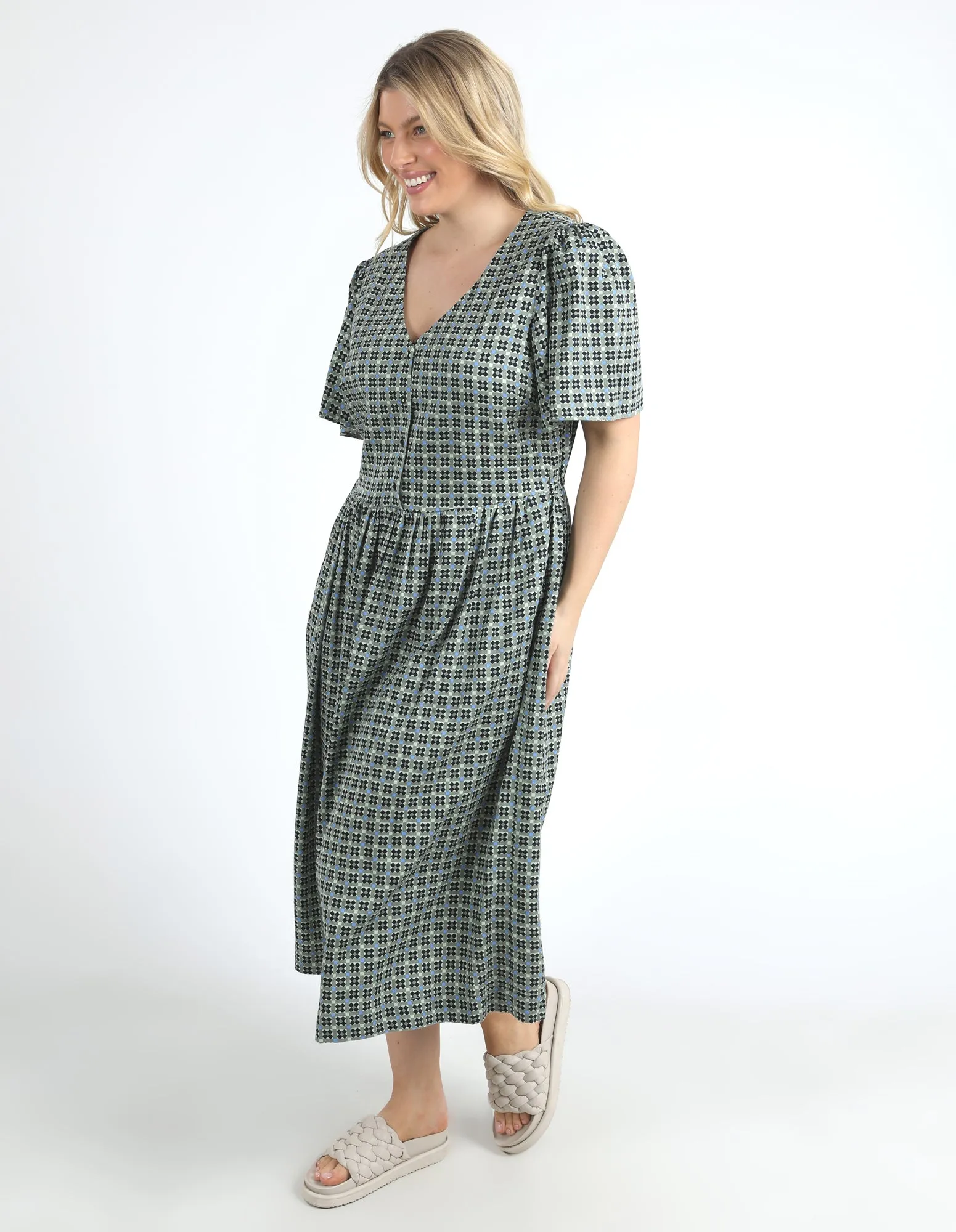 Tile Geo Dress Tile Geo Print