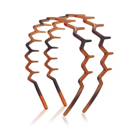 Zig Zag Headbands for Women Men Non-slip Plastic Hairbands Shark Teeth Hair Comb Wavy Headband Hair Hoop for Workout Washaing Face