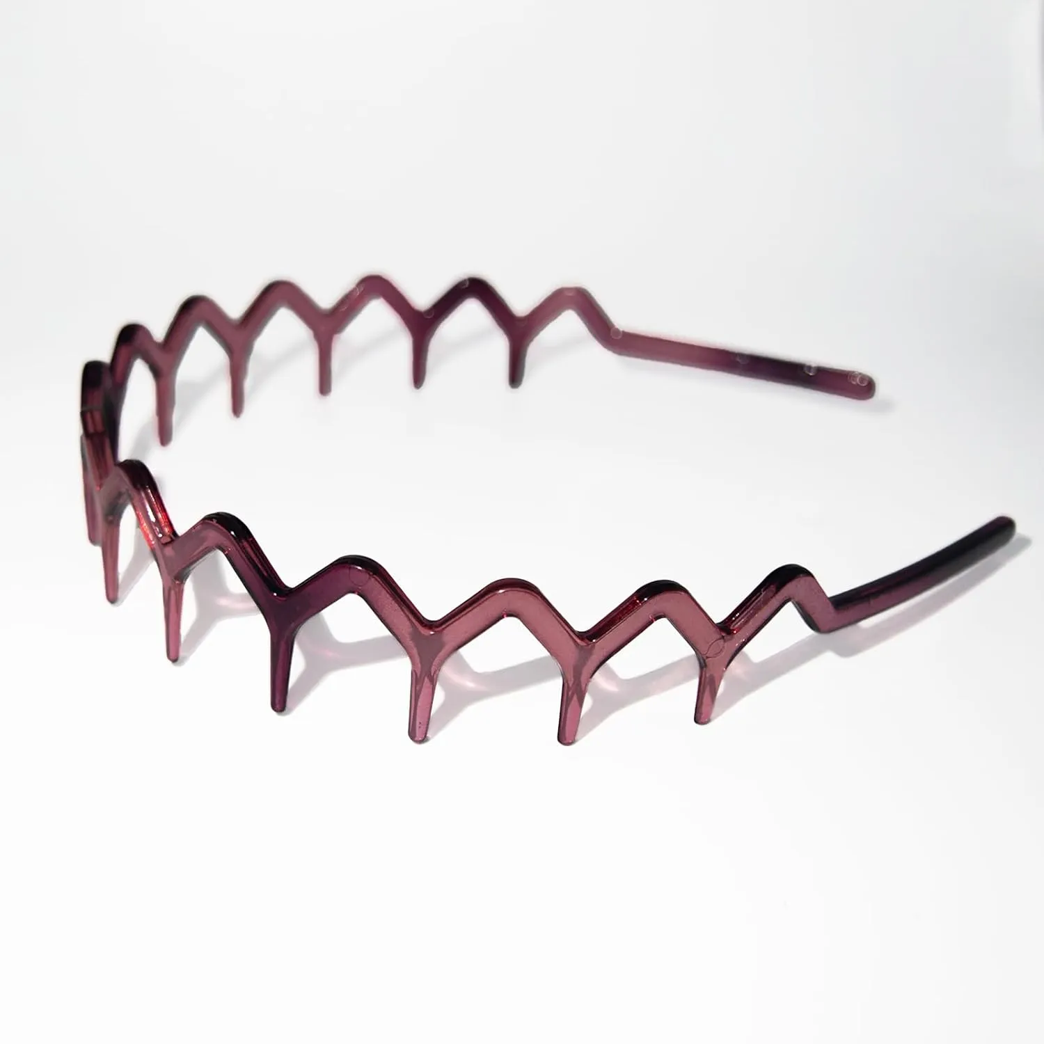 Zig Zag Headbands for Women Men Non-slip Plastic Hairbands Shark Teeth Hair Comb Wavy Headband Hair Hoop for Workout Washaing Face